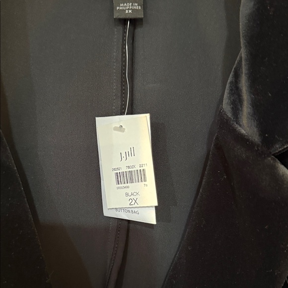 J. Jill Black Velvet Blazer size 2X - Picture 3 of 7